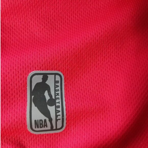 NBA CLASSIC BASKETBALL Shorts -At The Knee- Drawstring elastic waist Red Sz 2XL - Picture 10 of 13